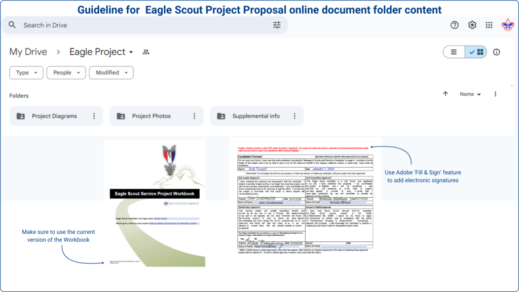 Guide for Project Proposal signature gathering